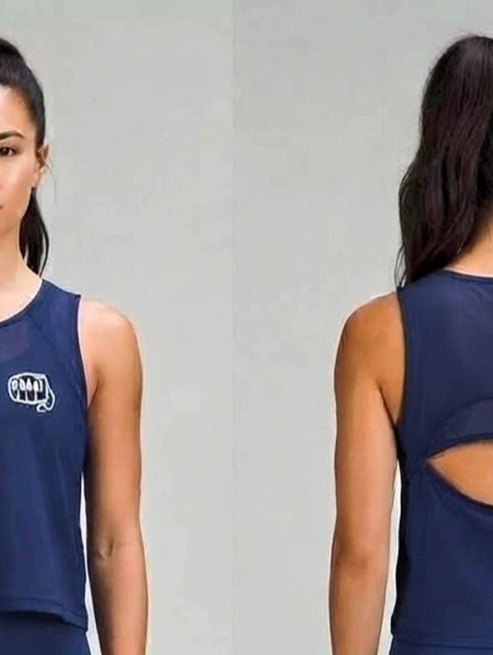 lululemon Sculpt Tank *Cropped Women's Blue Athletic Tank Top